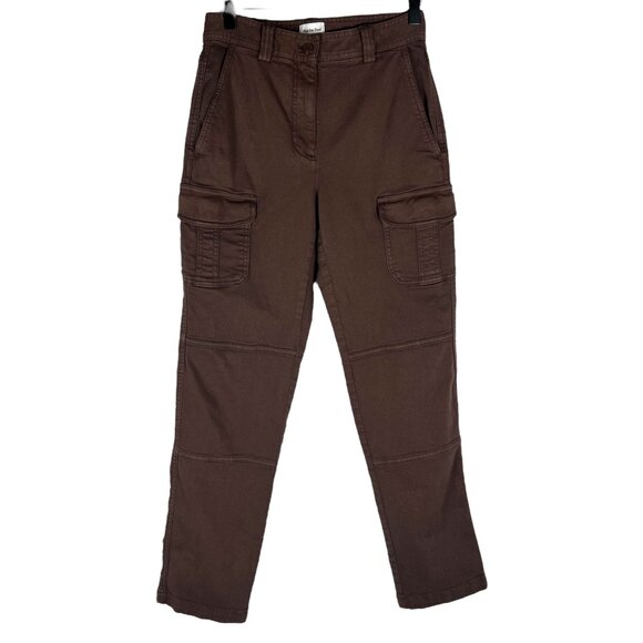 Aritzia Sunday Best Oscar Carpenter Pants Cargo Jeans in Cognac Brown Size 2 - Picture 1 of 12